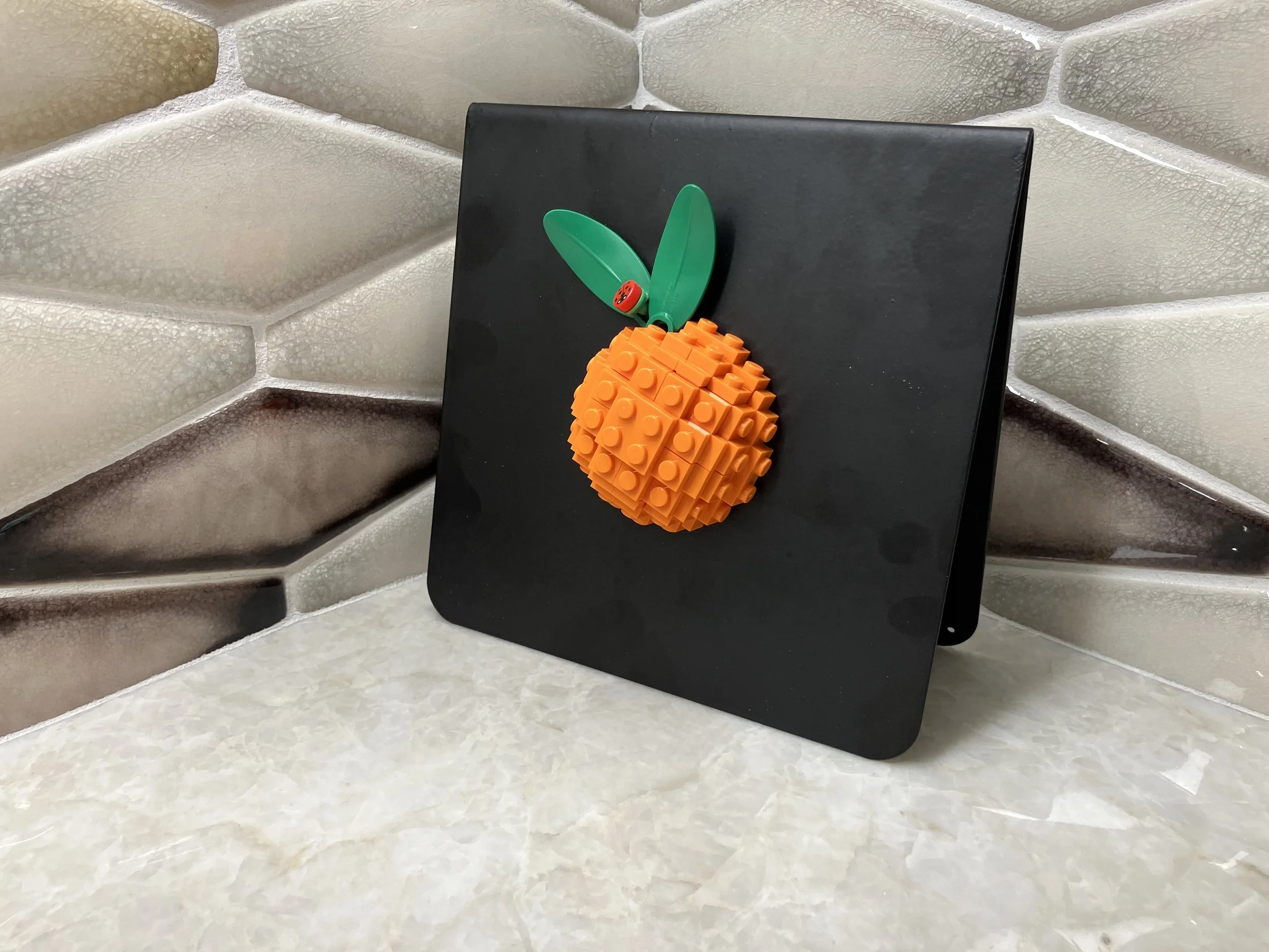 3D Orange Fridge Magnet Brick Set — BrickMoose